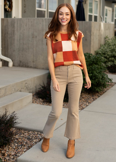 Checkered sweater vest