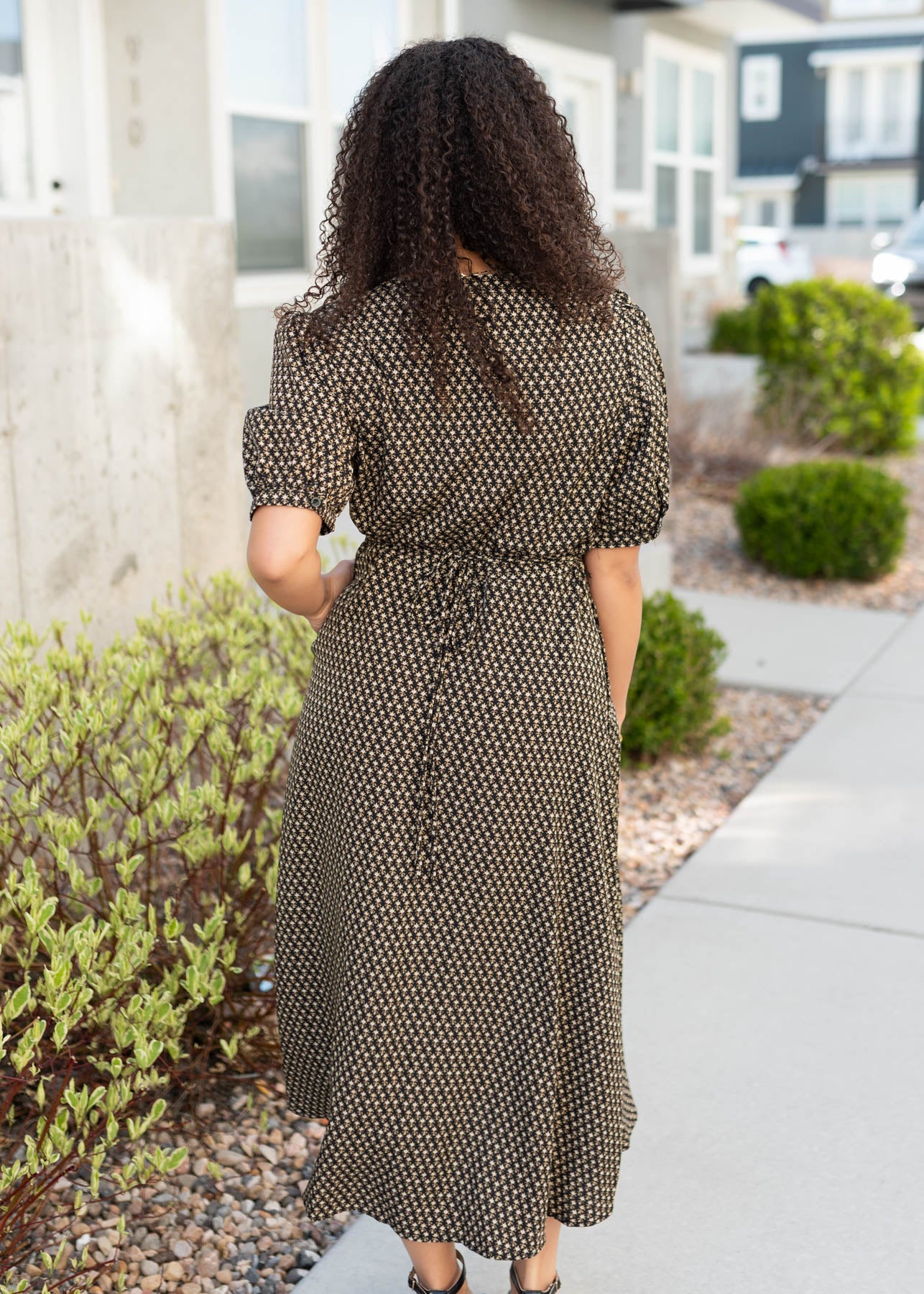 Back view of the black dress
