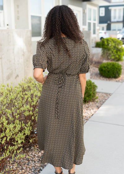 Back view of the black dress