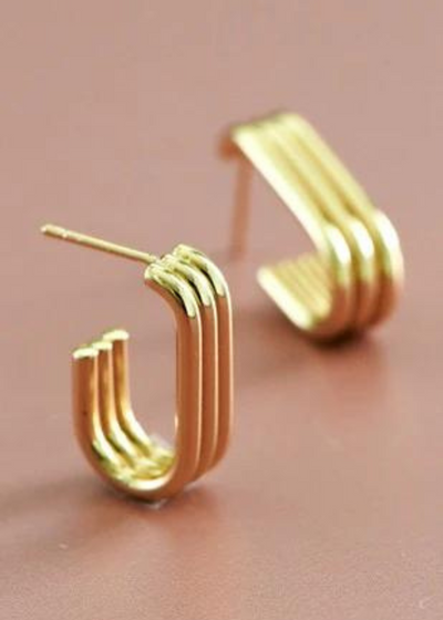 18K gold dipped hoop earrings