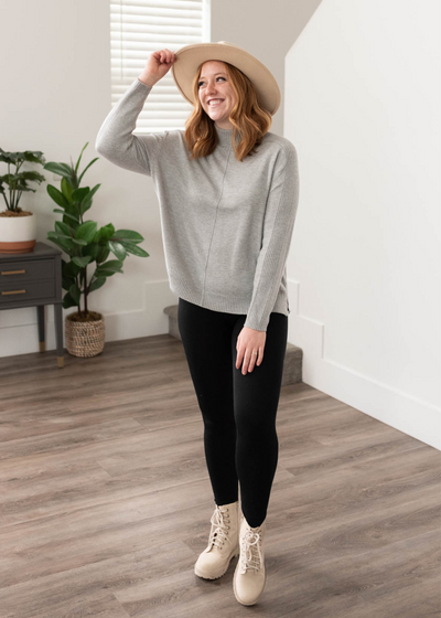 Heather grey sweater