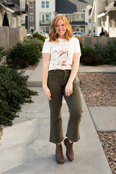 Short sleeve cowgirl cream tee