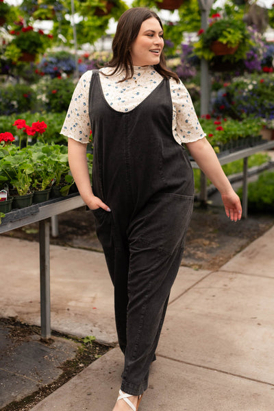 Cristy Charcoal Washed Jumpsuit