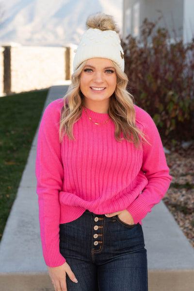 Hot pink sweater