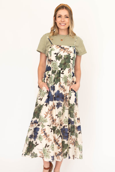 Cream floral dress