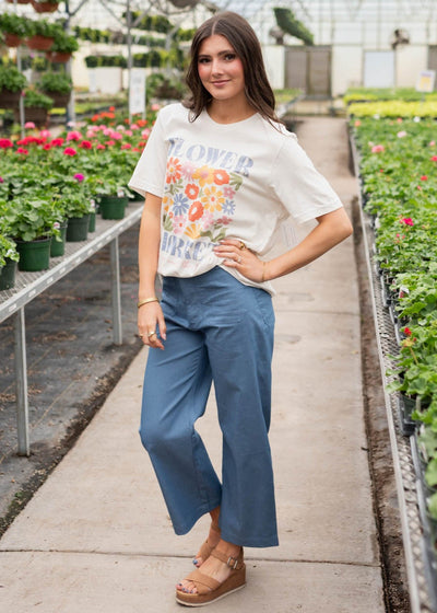 Dahlia White Flower Market T-shirt