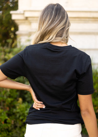 Back view desert dreaming black tee