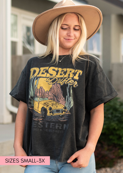 Short sleeve drifter black tee
