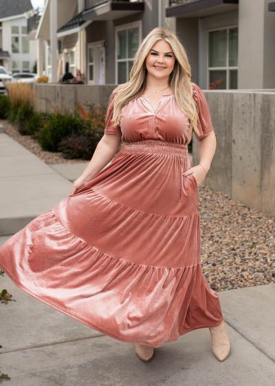 Plus size blush dress