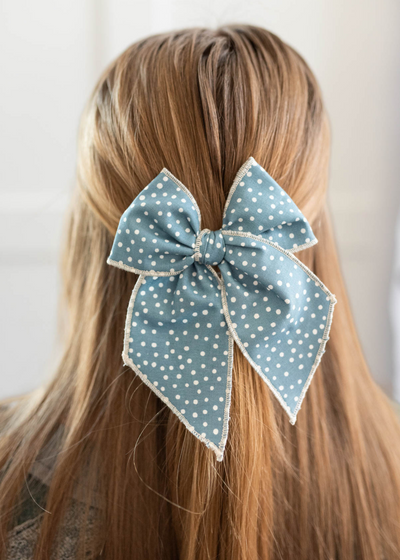 Slate dotted bow