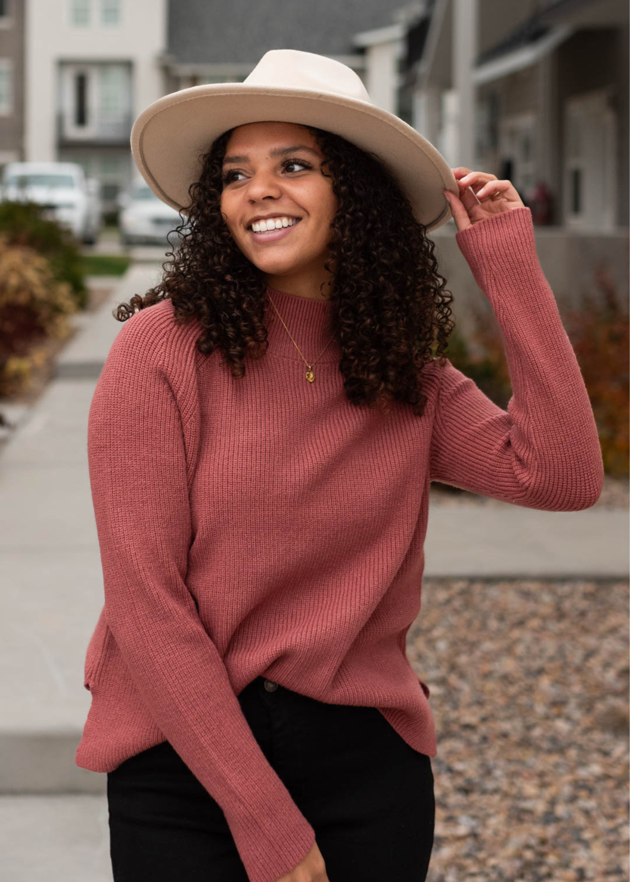 Small marsala sweater