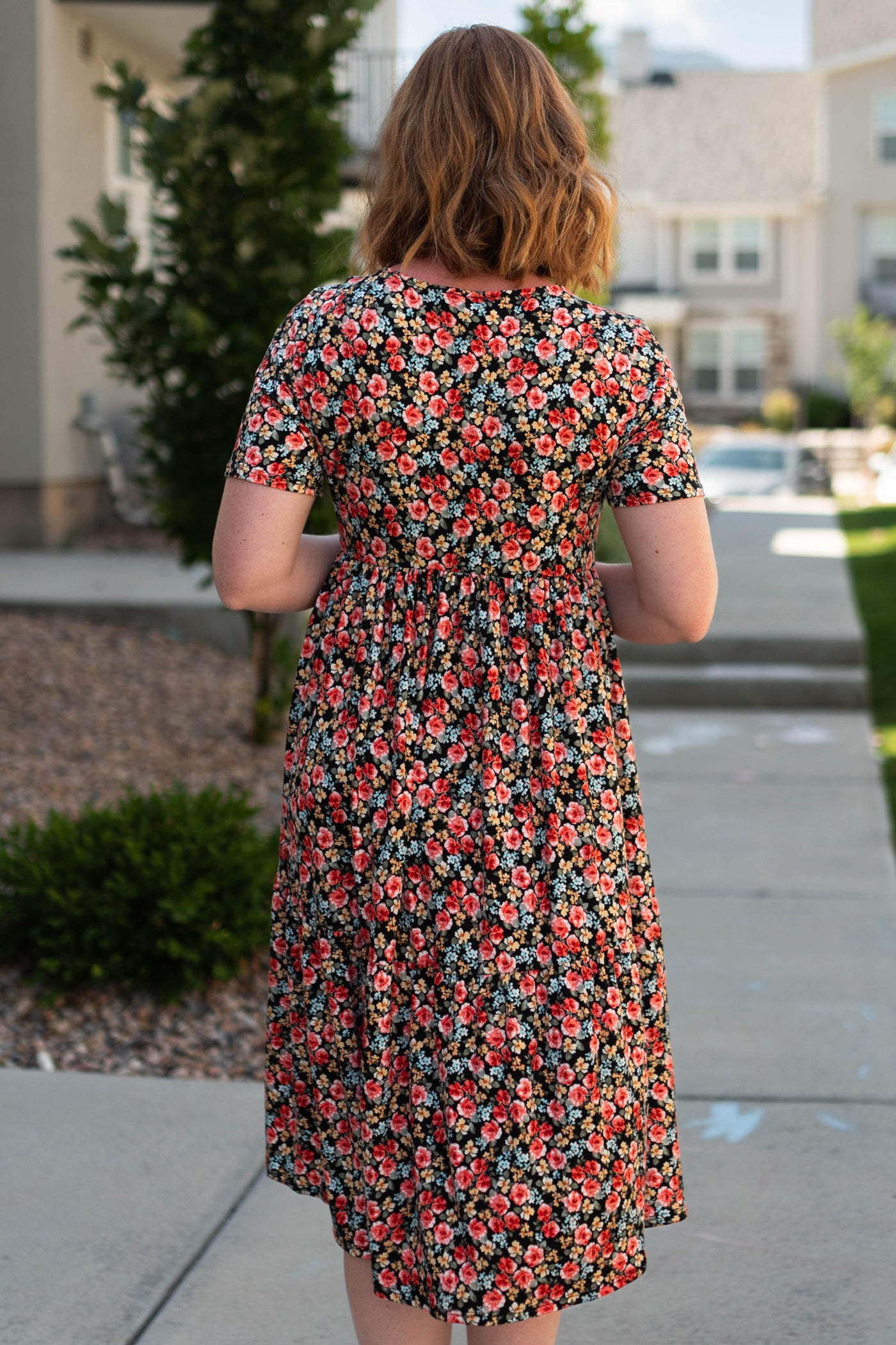 Back view of a black dress