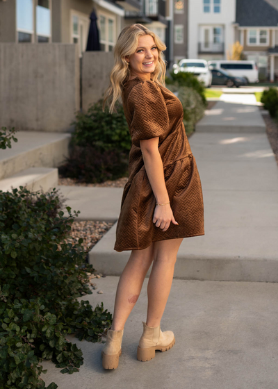 Tiered chocolate dress