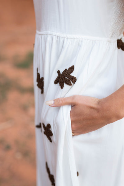 Ivory dress with pockets