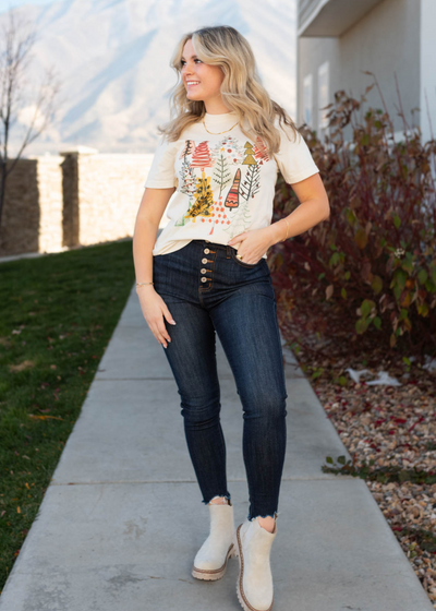 Christmas tree shirt with short sleeves