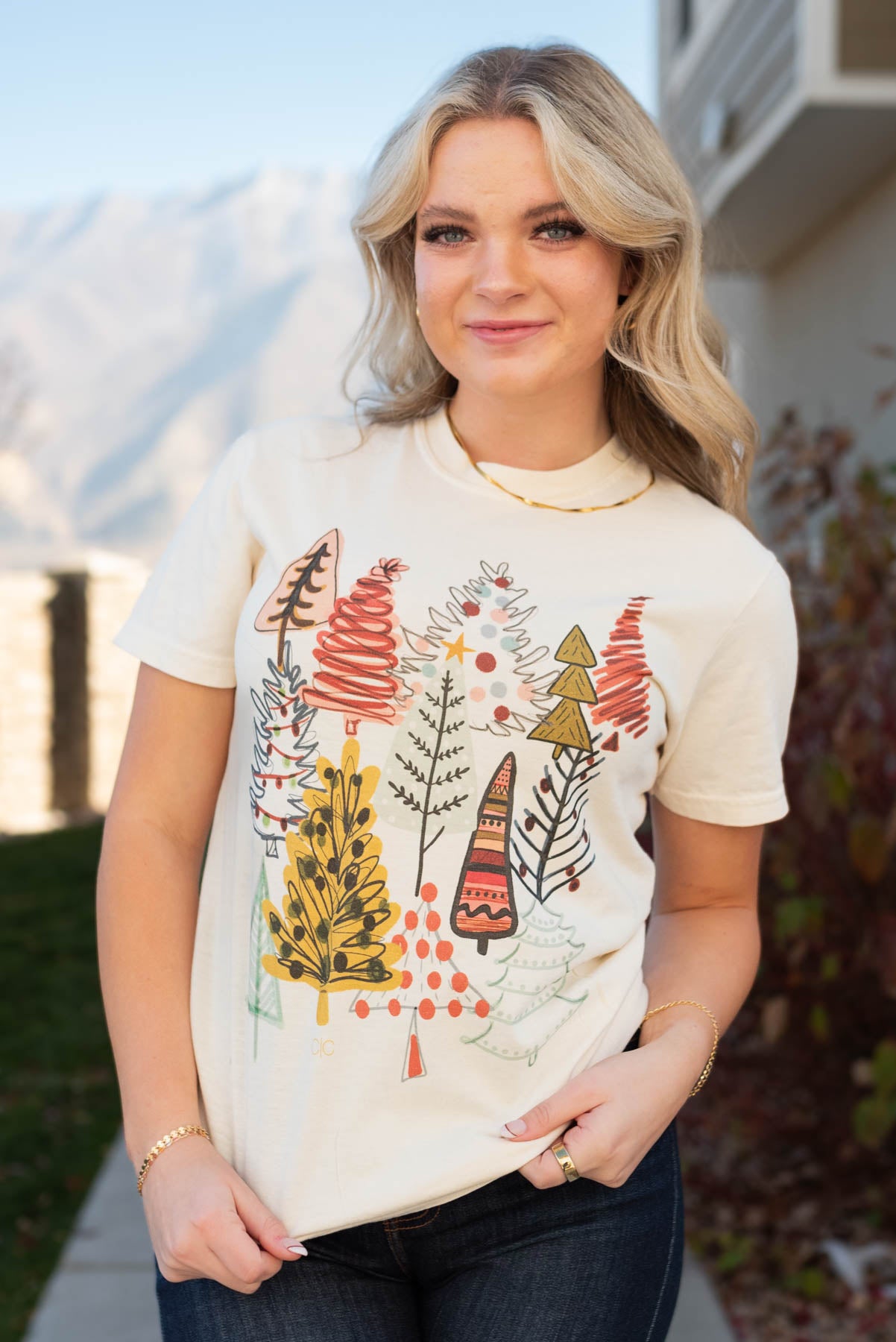 Short sleeve Christmas tree shirt