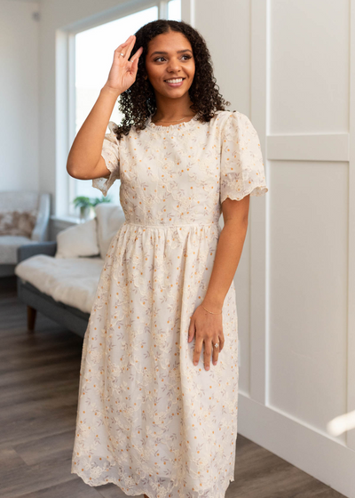 Everly Marigold Embroidered Dress