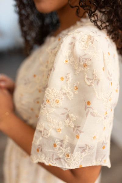 Everly Marigold Embroidered Dress