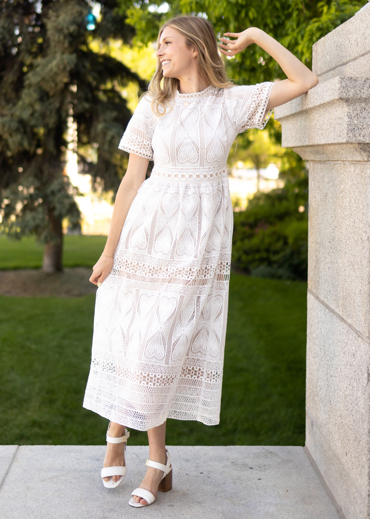 White lace dress