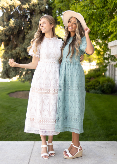 Fauna White Lace Dress