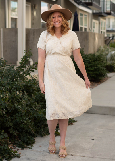Cream lace dress