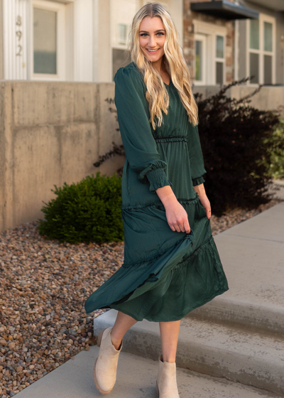 Hunter green dress