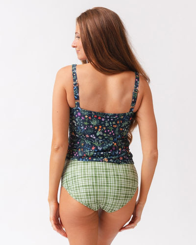 Forage Floral Square Neck Tankini Top