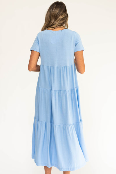 Blue spring dress
