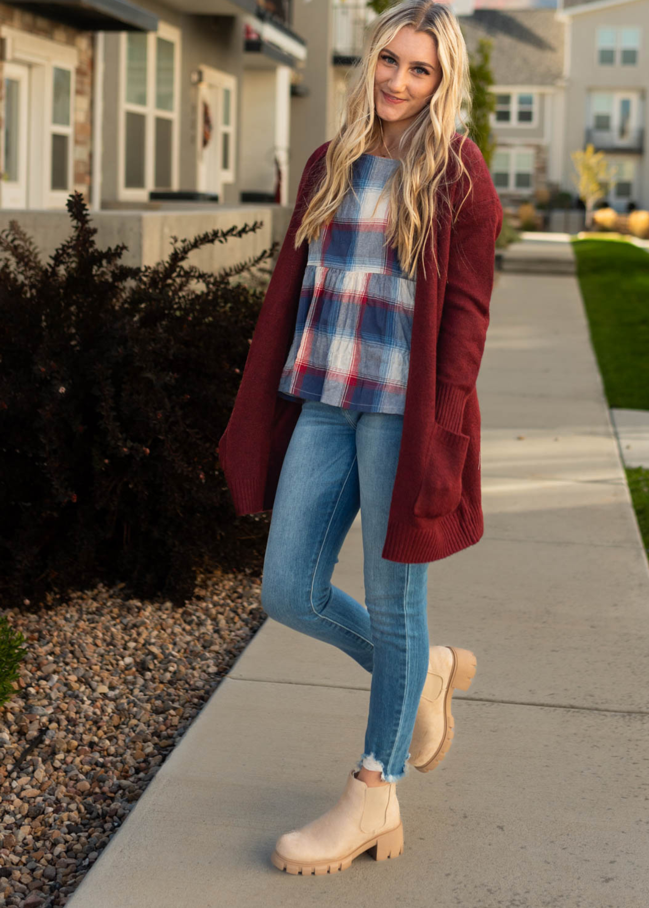 Gabby Burgundy Cardigan