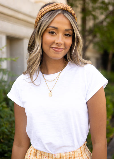 Short sleeve white tee