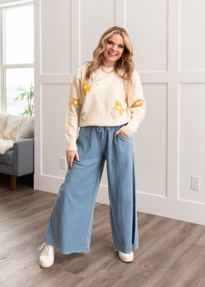 Halie Cream Floral Sweater