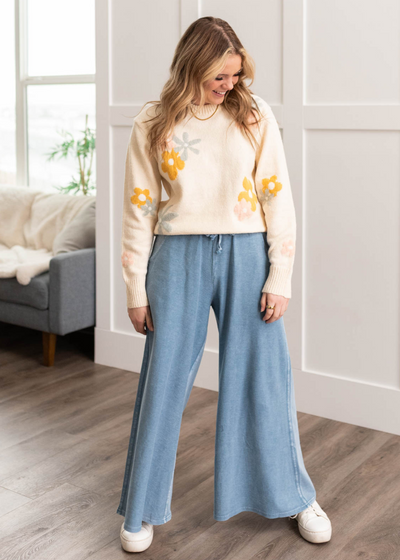 Halie Cream Floral Sweater