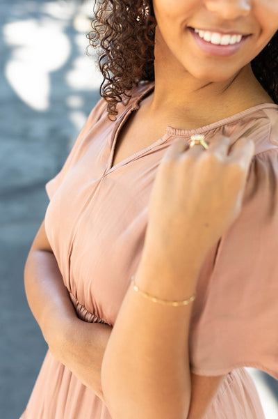 Close up of a coffee dress