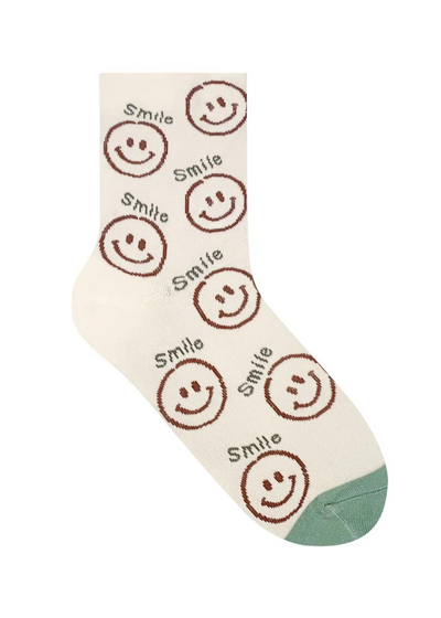 Cream Smile Socks