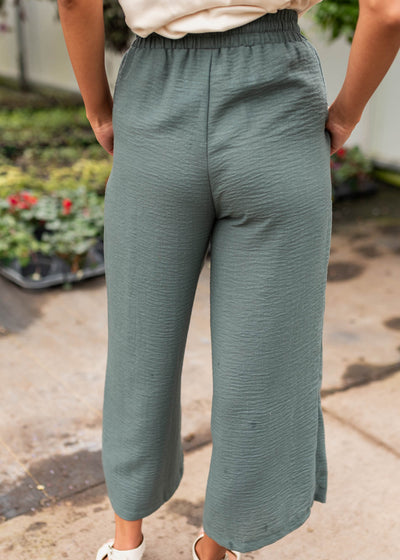 Back view of the jade wide leg pants