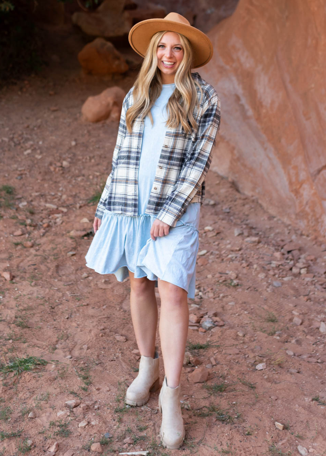 Sky blue dress, jacket not included