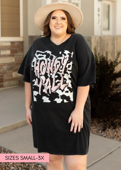 Plus size charcoal t-shirt dress