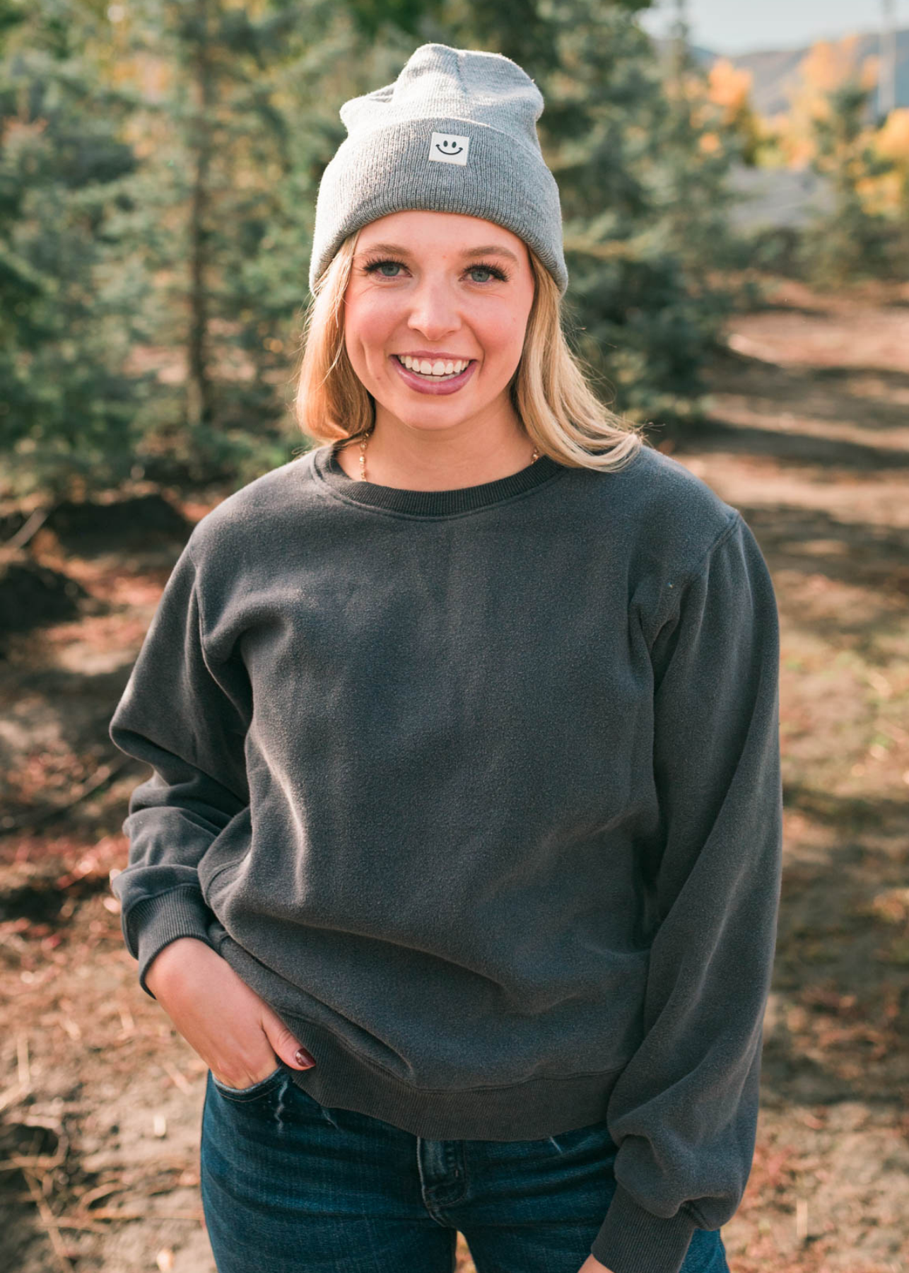 Long sleeve deep navy sweatshirt