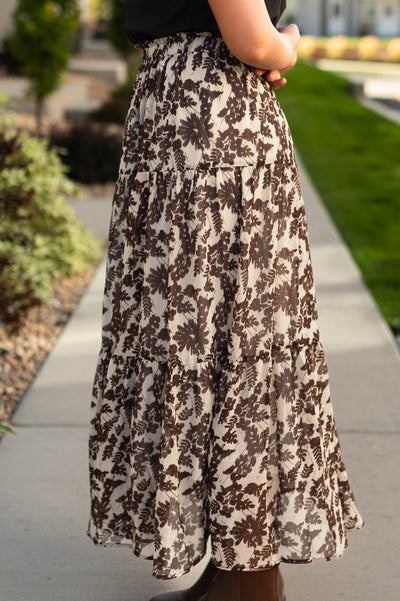 Jamila Brown Floral Skirt