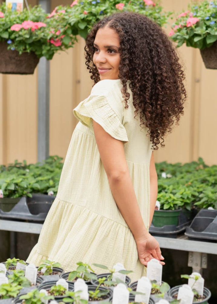 Janie Spring Green Mini Dress