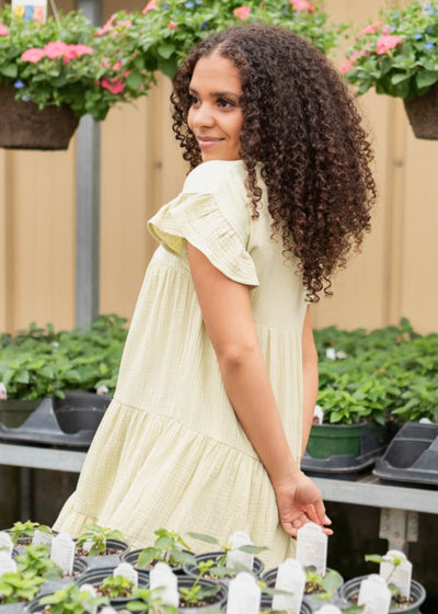 Janie Spring Green Mini Dress