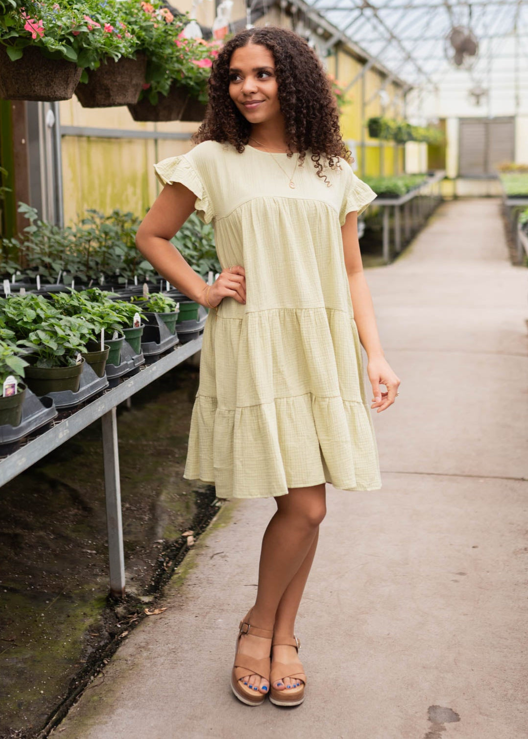 Janie Spring Green Mini Dress