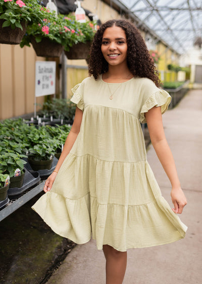 Janie Spring Green Mini Dress