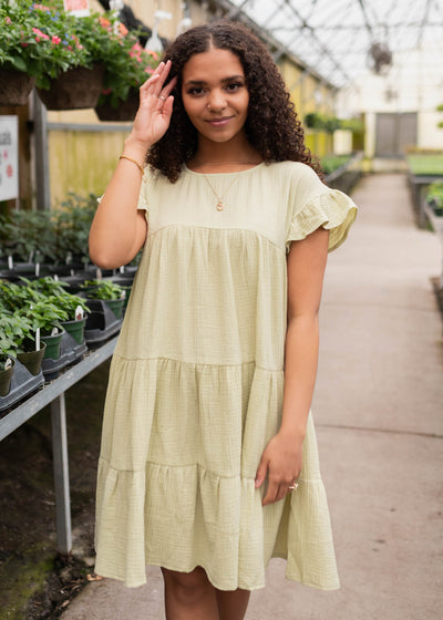 Janie Spring Green Mini Dress