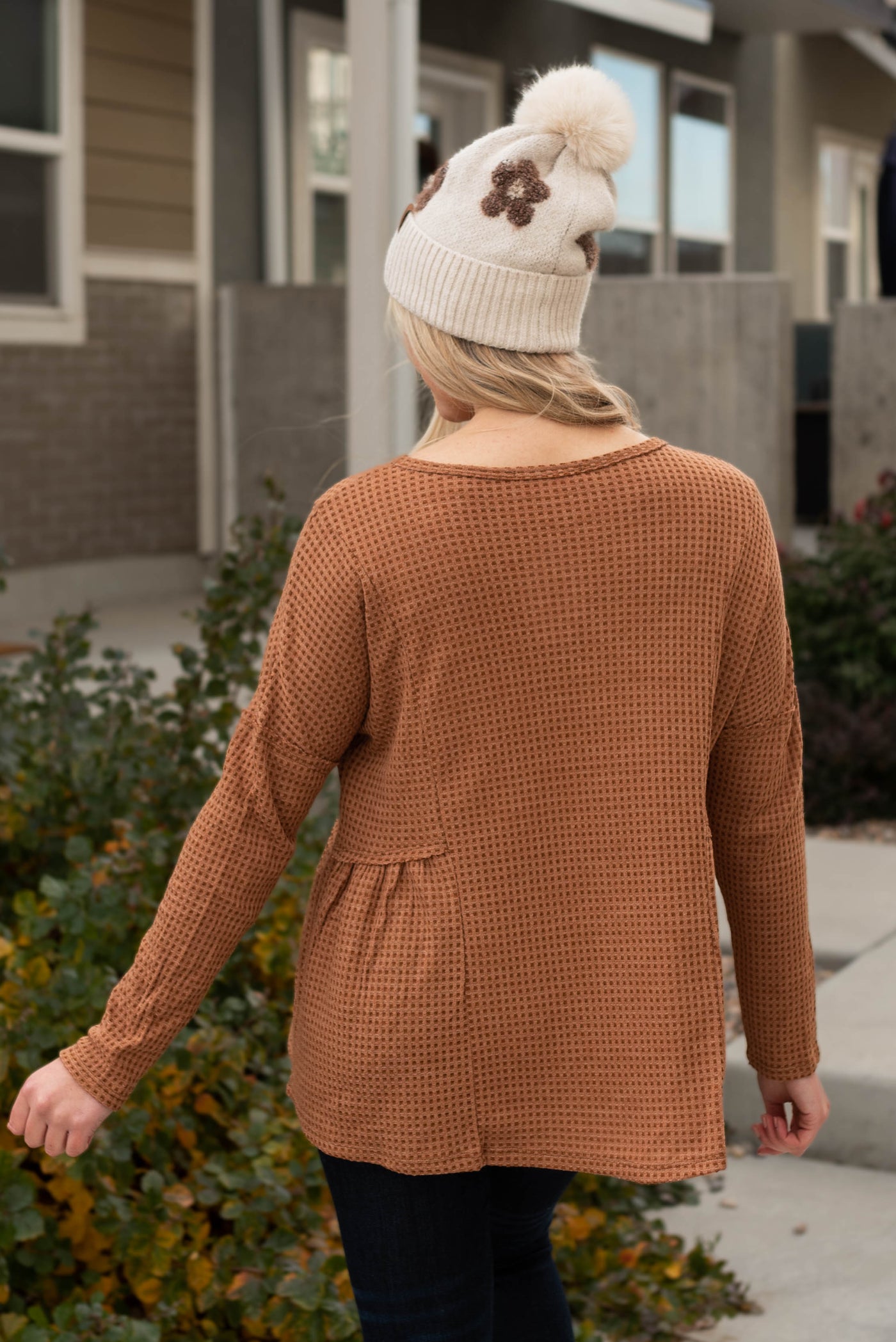 Back view of a brown top