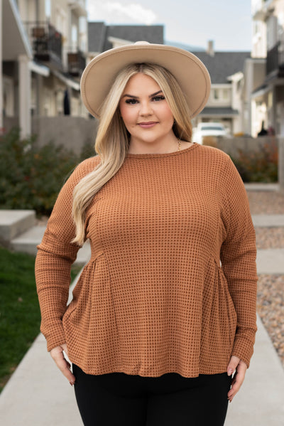 Long sleeve plus size top