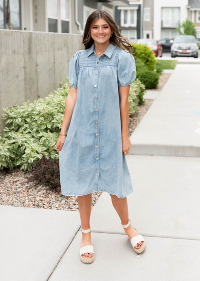 Jaycee Denim Button Down Dress