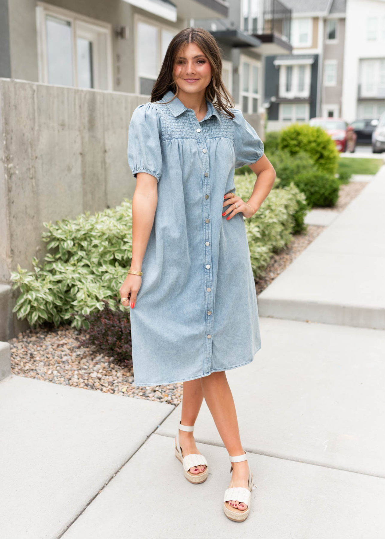 Jaycee Denim Button Down Dress