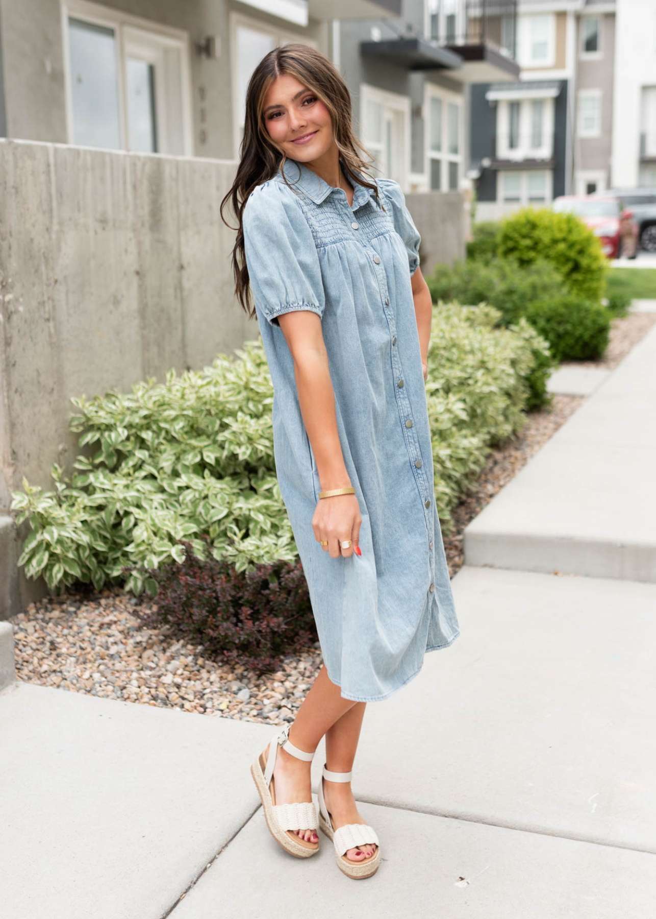 Jaycee Denim Button Down Dress