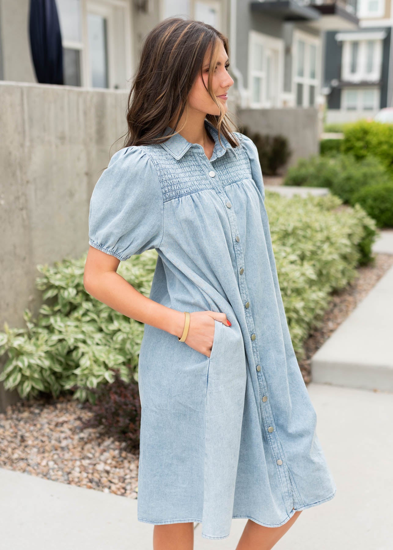 Jaycee Denim Button Down Dress